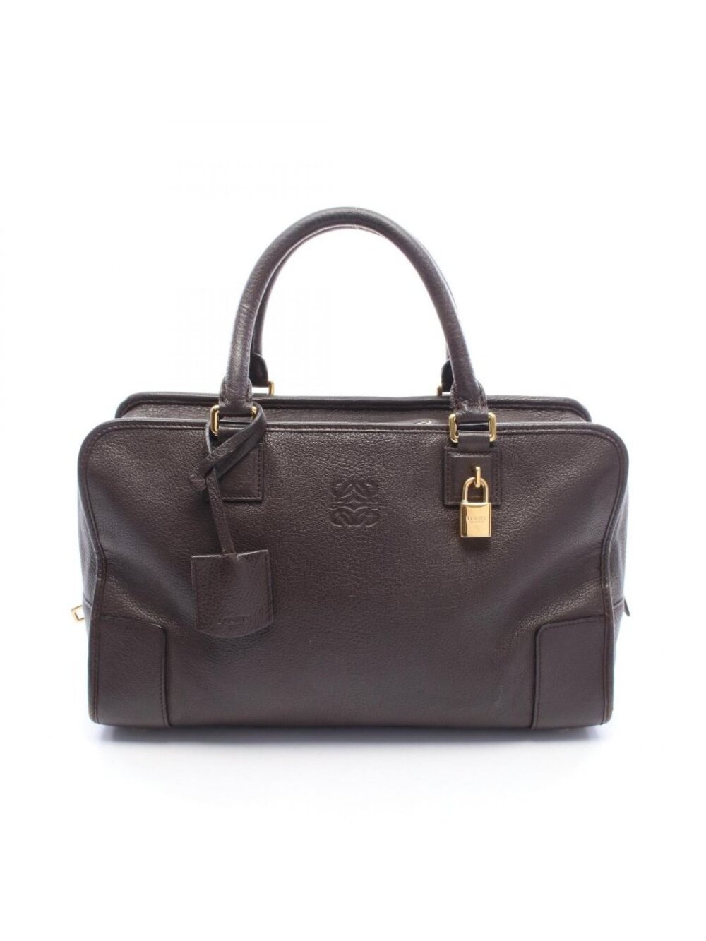 Loewe Handbag Amazona 36 Dark Brown Leather